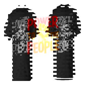Motivación Inspirada En El Puño Retro Power To The People Camiseta unisex - Regaloses