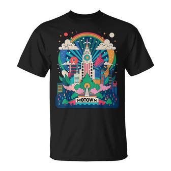 Motown Detroit Estilo Retrointage De Los 70 Camiseta unisex - Regaloses