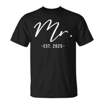 Mr Est 2025 Just Married Wedding Husband Matching Mr & Mrs T-Shirt - Thegiftio UK