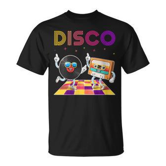 Musique Disco Disqueinyle Cassette Audio Fête Danse Rétro T-Shirt - Cadeauxyz