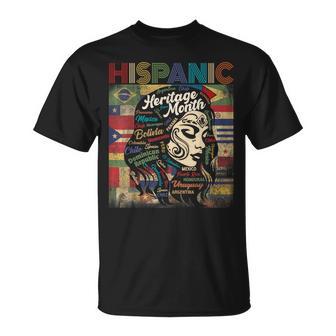 National Hispanic Heritage Month Mexican Pride Flag Womens T-Shirt - Thegiftio UK