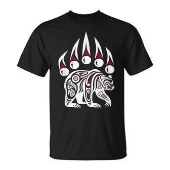 Native American Alaska Grizzly Bear Claw Indian Pride T-Shirt - Thegiftio UK