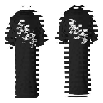 Ne Rienoir Ne Rien Entendre Et Ne Rien Dire Crâne Biker T-Shirt - Cadeauxyz