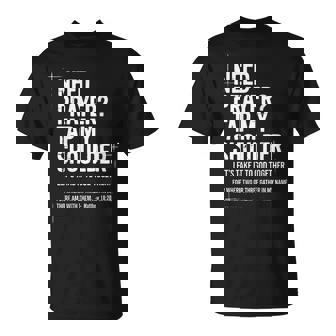 Need Prayer Tap My Shoulder Bible Verse Christian On Back T-Shirt - Monsterry