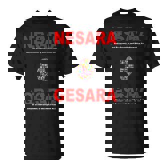 Nesara Gesara、赤い文字。 Tシャツ - Kawaiitshirt