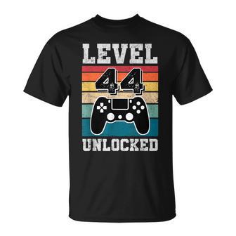 Niveau 44 Débloqué 44 Ans Gamers 44E Anniversaire Jeu T-Shirt - Cadeauxyz