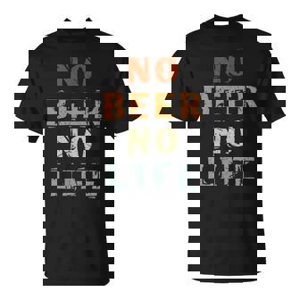No Beer No Life Lover ファン ヴィンテージスタイル ラガー 生ビール Tシャツ - Kawaiitshirt
