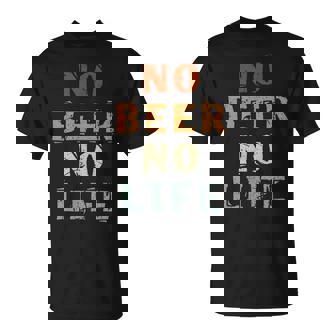 No Beer No Life Lover ファン ビンテージスタイル ラガー ドラフトビール Tシャツ - Kawaiitshirt