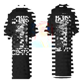 No Kings In America Since 1776 Distressed Usa Flag Vintage T-Shirt | Mazezy