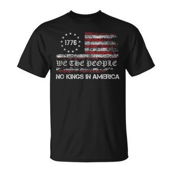 No Kings In America Us Flag Vintage T-Shirt - Thegiftio UK
