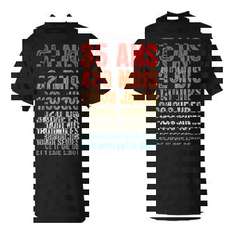 Noces De Rubis Cadeau D'anniversaire 35 Ans De Mariage T-Shirt - Cadeauxyz