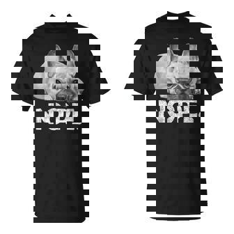 Nope Lazy French Bulldog No Dog フレンチブルドッグ Tシャツ - Kawaiitshirt