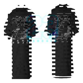 Number 23 8 Aqua Matching Color Match Graphic T-Shirt | Mazezy