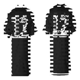 Numéro 12 Maillot Deport Rétro Avec Numéro 12 T-Shirt - Cadeauxyz