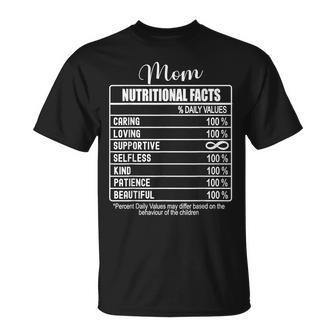 Nutrition Facts Mom Nutritional Facts T-Shirt - Thegiftio UK
