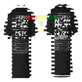 Nutritional Facts Junenth 1865 Black King T-Shirt | Mazezy