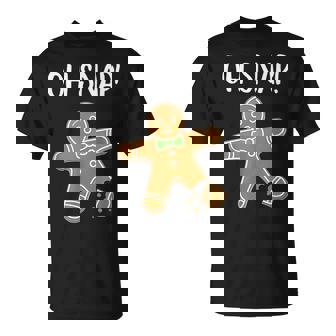 Ohnap ジンジャーブレッドマン クッキー 骨折脚 面白い Tシャツ - Kawaiitshirt