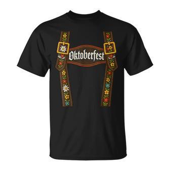 Oktoberfest Lederhosen Suspenders Vintage Graphic T-Shirt - Thegiftio UK