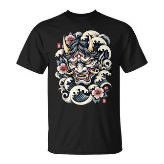Oni Masque Démon Japonais T-Shirt - Cadeauxyz