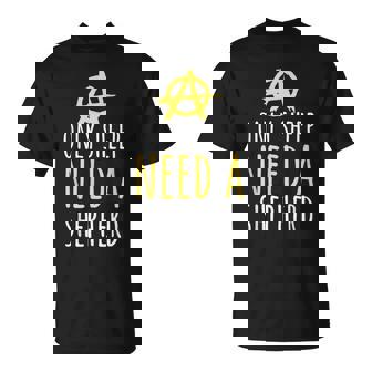 Onlyheep Need Ahepherd Anarchist シンボル アナキズムミーム Tシャツ - Kawaiitshirt