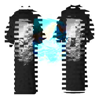 Orca T Con Una Orca De Anime Costero Camiseta unisex - Regaloses