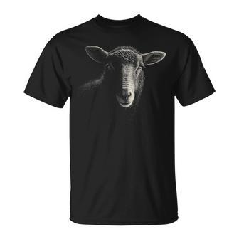 Oveja Pixel Retrato Animal Illlustración Obra De Arte Oveja Camiseta unisex - Regaloses