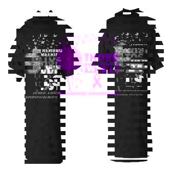 Overdose Awareness Purple Ribbon Memorial T-Shirt - Monsterry