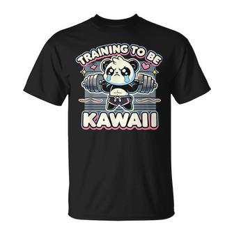 Panda De Gimnasio Entrenamiento Paraer Kawaii Lindo Anime Entrenamiento Fitness Camiseta unisex - Regaloses