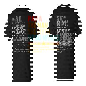 Papa The Man The Myth The Bad Influence Fathers Day Papa T-Shirt | Mazezy