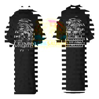Papasaurus T Rex Dinosaur Papa Saurus Family Matching T-Shirt - Monsterry