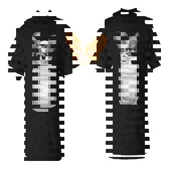 Papillon パピヨン 子犬 ポケットの中の犬 Tシャツ - Kawaiitshirt