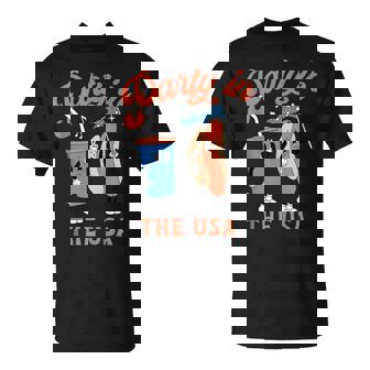 Party In The Usa Hot Dog Love Usa 4Th Of July T-Shirt - Thegiftio UK