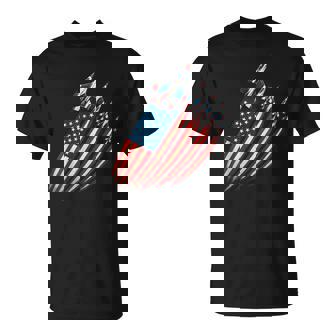 Patriotic Fighter Jet Airplane Usa Flag 4Th Of July T-Shirt | Mazezy