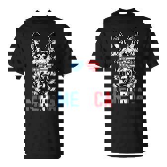 Patriotic German Shepherd Dog Merica 4Th Of July T-Shirt | Mazezy
