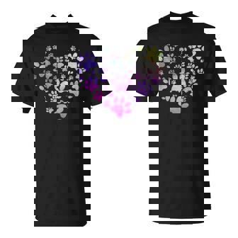 Paw Heart 足跡 犬のハート 犬のアクセサリー ギフト Tシャツ - Kawaiitshirt