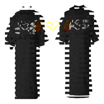 Peace Love バナナ 面白いバナナ フルーツ愛好家 ビーガン用 Tシャツ - Kawaiitshirt