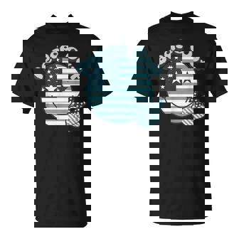 Peace Out 星条旗 ピースサイン 男女 色あせ Tシャツ - Kawaiitshirt