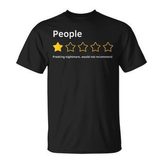 People One Star Total Nightmare Would Not Recommend T-Shirt - Thegiftio UK