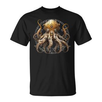 Pieuvreteampunk Octopus Cartoon T-Shirt - Cadeauxyz