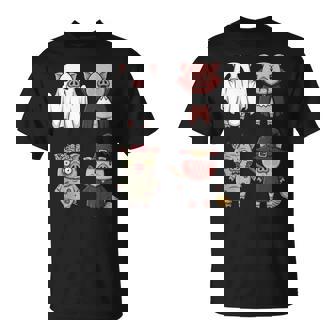 Pig Spooky Witch Boo Zombie Cute Pig Halloween Boys & Girls T-Shirt | Mazezy