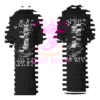 Pink Boots Sassy Roots Western Cowgirl T-Shirt - Thegiftio