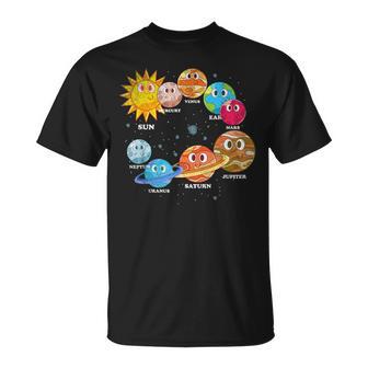 Planeten Universumonnensystem Weltraum Kinder Raumfahrt T-Shirt - Geschenkecke
