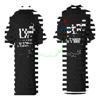 Pltr To The Moontock Ticker Wsb 面白いミーム Tシャツ - Kawaiitshirt