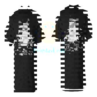 Pointed Cat 猫 ネコ シャム猫 ヒマラヤン トンキニーズ 花 レトロ ガーリー メンズ レディース キッズ Tシャツ - Kawaiitshirt