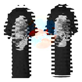 Poissons Rouges Et Bleus Avec Motif Corail T-Shirt - Cadeauxyz