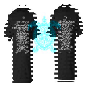 Polinesia Maorí Tortuga Honu Plumeria Tribal Tatuaje Maorí Arte Camiseta unisex - Regaloses