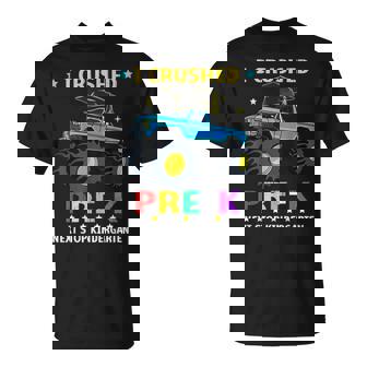 Pre K Graduation 2025 Graduate Monster Truck Kindergarten T-Shirt | Mazezy