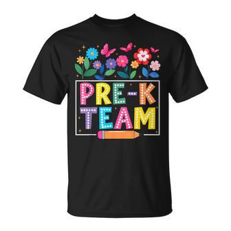 Pre-K Team Flower Back To School Teacher Boy Girl T-Shirt - Thegiftio UK