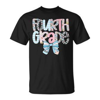 Preppy Fourth Grade Coquette Daisy Bow T-Shirt - Thegiftio UK