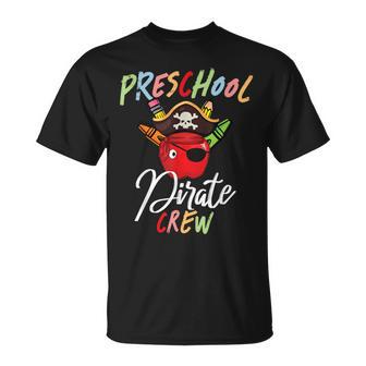 Preschool Prek Teacher Pirate Crew Squad First Day Of School T-Shirt - Thegiftio